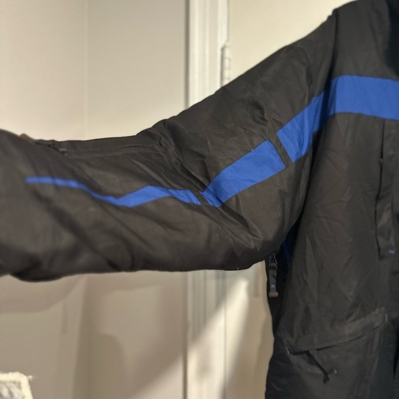 STARTER VTG Y2K Men’s Sz: XL Down Jacket Heavy Duty Ski Winter Black & Blue. - Picture 13 of 16